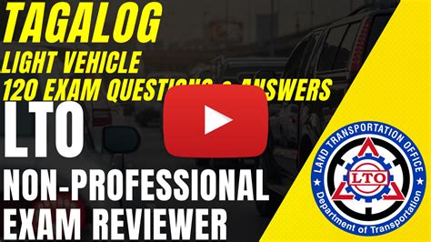 lto online exam answers tagalog|Test Questions & Answers: Tagalog .